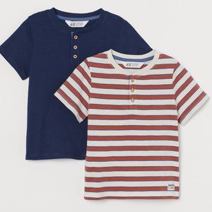 H&M short sleeved Henley shirts size 4-6